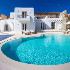 Veneta - Vue sur la villa et la piscine - Location de villa de luxe - Mykonos