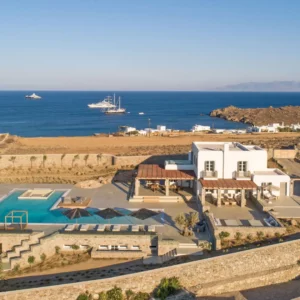 Vue panoramique sur Villa Delphine - Location de villa de vacances de luxe - Mykonos