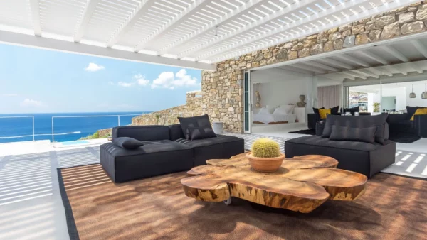 Nouvelle - Vue de la terrasse - Location de villa de vacances de luxe - Mykonos