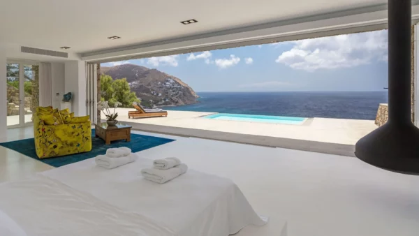 Nouvelle - Vue d'une des chambres - Location de villa de vacances de luxe - Mykonos