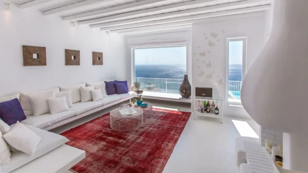 Nouvelle - Vue espace intérieur - Location de villa de vacances de luxe - Mykonos