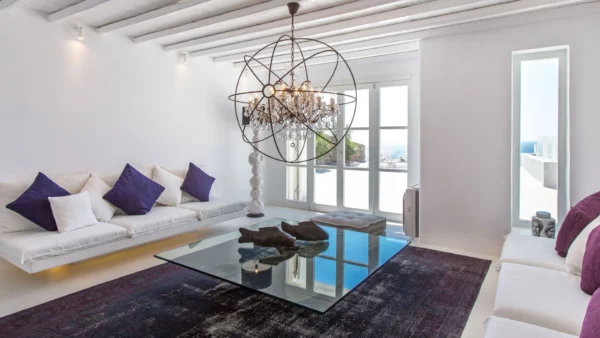 Nouvelle - Vue espace intérieur - Location de villa de vacances de luxe - Mykonos