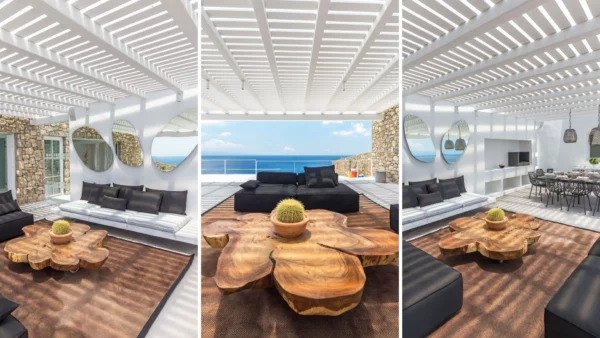 Nouvelle - Vues de la terrasse - Location de villa de vacances de luxe - Mykonos