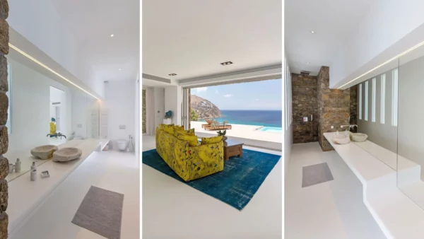 Nouvelle - Vue espaces intérieurs - Location de villa de vacances de luxe - Mykonos