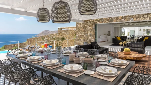 Nouvelle - Vue de la terrasse - Location de villa de vacances de luxe - Mykonos