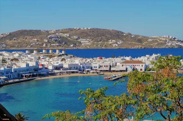 Vue sur Mykonos - Cyclades