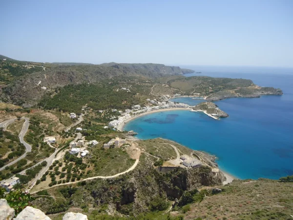 Vue panoramique de Cythère en Grèce