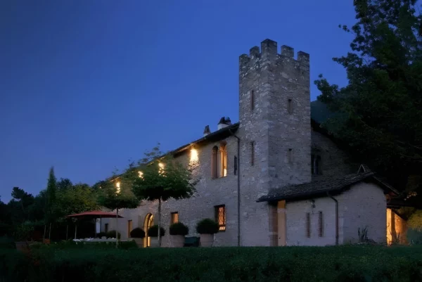 Vue de nuit de la Villa Bongi - Région de Lucca - Toscane