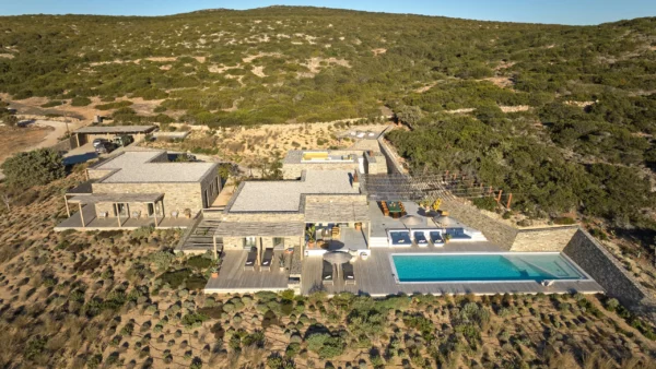 Vue panoramique de Avoca - Location d'une luxueuse villa de vacances - Paros