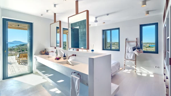 Salle de bains moderne de Avoca - Location d'une luxueuse villa de vacances - Paros