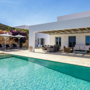 Villa Byron - Vue de la villa et de la piscine - Antiparos