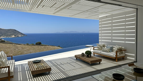 Villa Kedro - Vue de la terrasse sur la mer - Onoliving - Antiparos