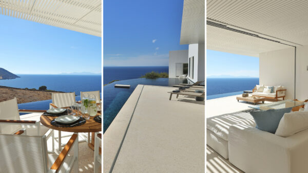 Villa Kedro - Vue des espaces extérieurs - Onoliving - Antiparos