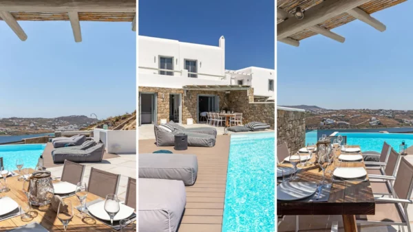 Vues sur les extérieurs de la villa Maya - Location de maison de vacances - Mykonos