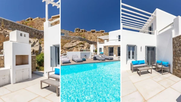 Vues sur les extérieurs de la villa Maya - Location de maison de vacances - Mykonos